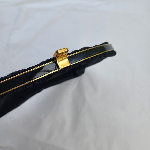 Vintage navy Satin Bag Clutch By Coblentz Original rockabilly - Picture 8 of 11